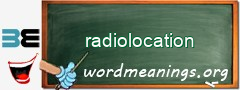 WordMeaning blackboard for radiolocation